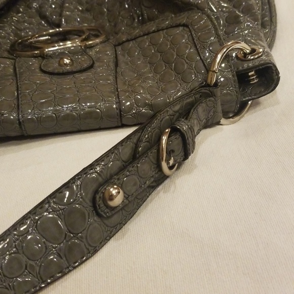 Gray Guess Crocodile Pattern Women's Purse - Picture 4 of 6